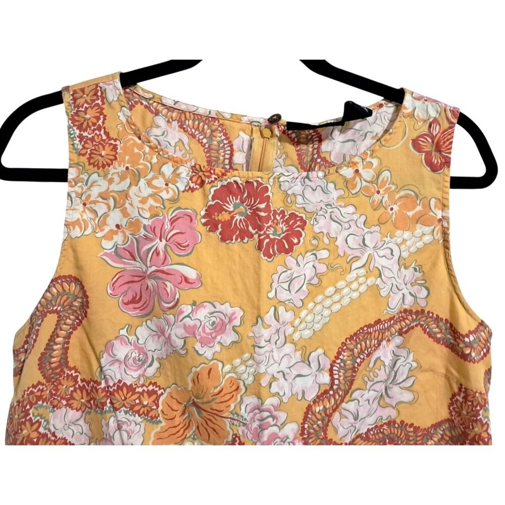 Vintage 2003 Patagonia Pataloha Golden Habiscus Womens Sleeveless Floral Dress S - Picture 5 of 9
